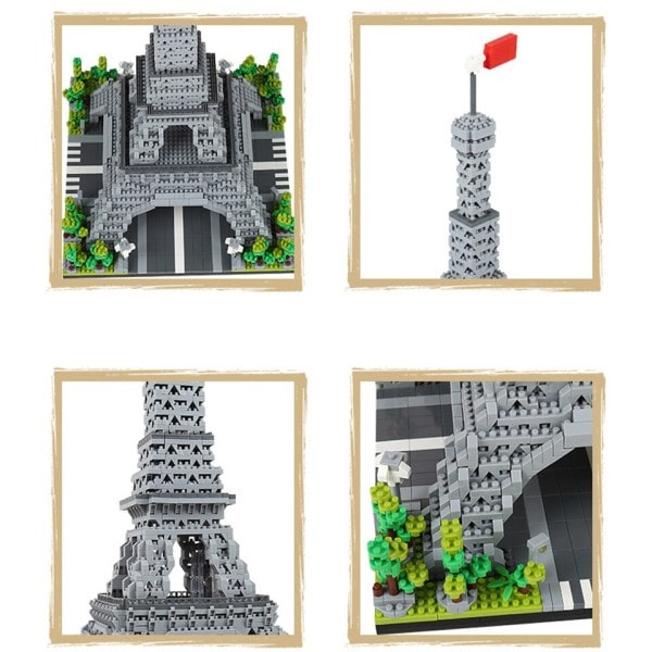 Big Ben Micro Mini Block Byggeklodser til voksne arkitektur legetøj sæt eiffeltårnet klodser
