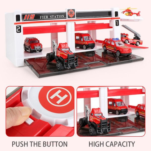 Storskalig Ejection Rail ContainerTruck Multifunktionell Barnleksak