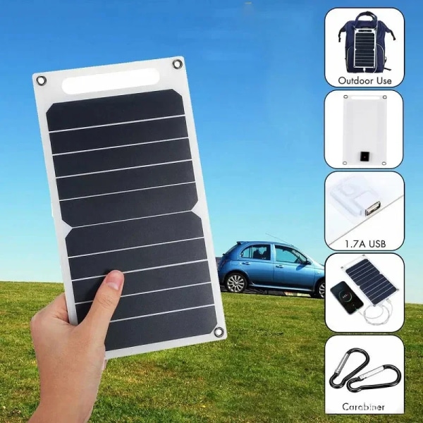 30W Solar panel Med USB Vanntett Utendørs Turing Og Camping Bærbar Batteri Mobil Telefon Lading Bank Lade Panel 6,8V