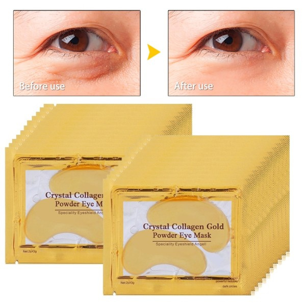 Kristall Kollagen Guld Pulver Ögon Mask Anti-aging Mörka Cirklar Acne Skönhet Plåster För Ögonvård