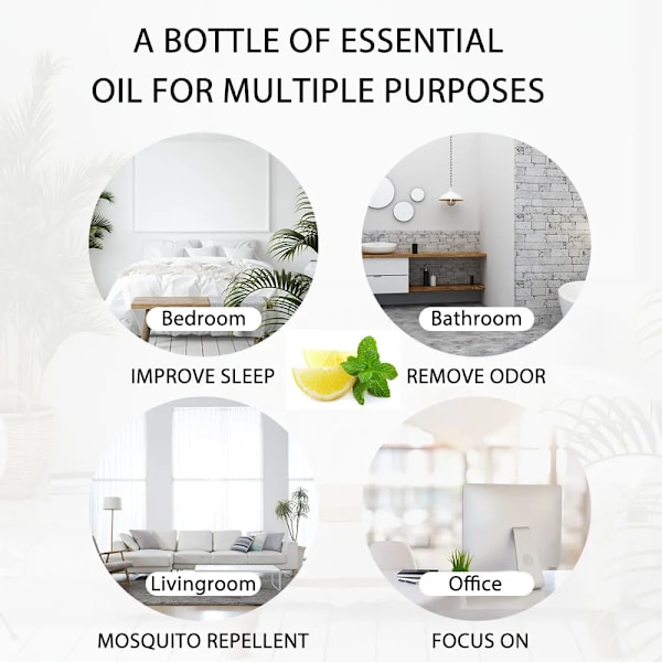 100 ml ren naturliga eteriska oljor diffusor för hudvård
