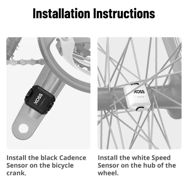 X1 Suite Speed Cadence Sensor 400Hrs Battery Life IPX7 Vandproof Bluetooth ANT+ til Cykel Computer Cykel Tilbehør MTB