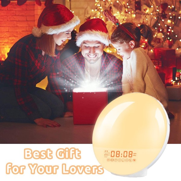 Wake Up Light Alarm Clock Dobbel Alarmer FM Radio