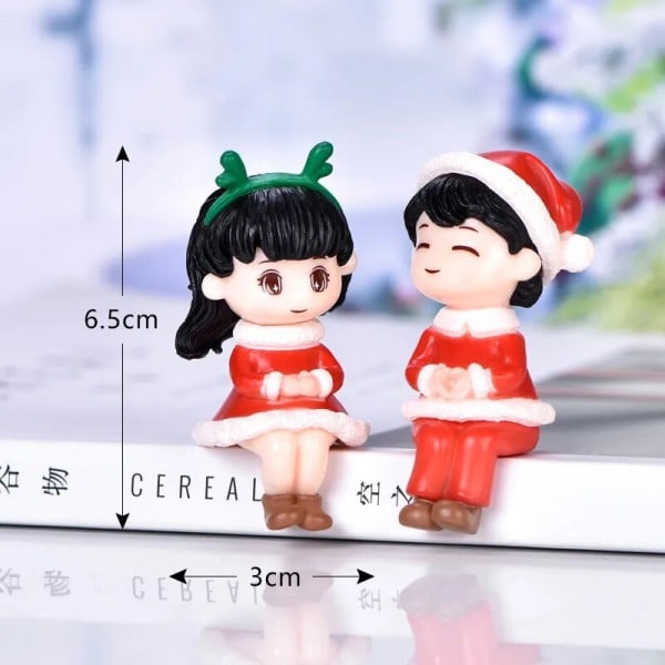 Mini Lovers Snømann Julenissen Miniatyr Figuriner Julepynt