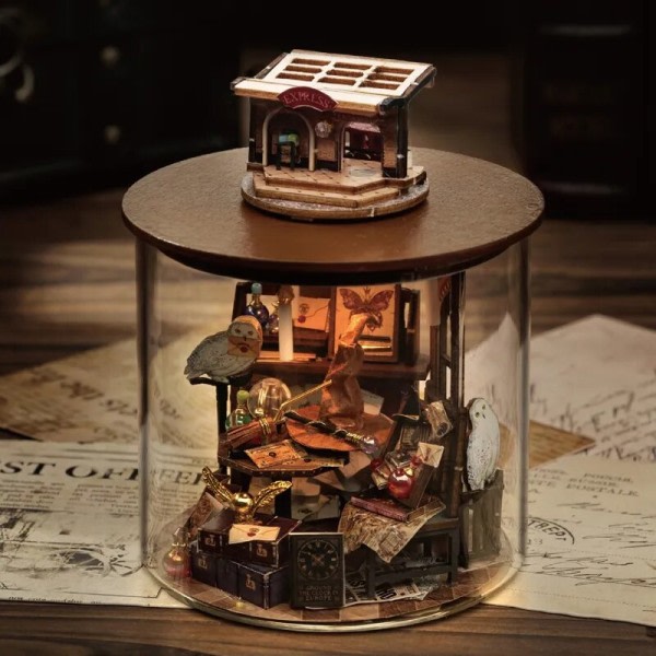 DIY Miniatyr Dockhouse Med Möbler Kit, Tiny Hus Med Tillbehör Time Magic