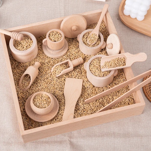 Montessori Sensory Enlighten Puslespil Legetøj Set