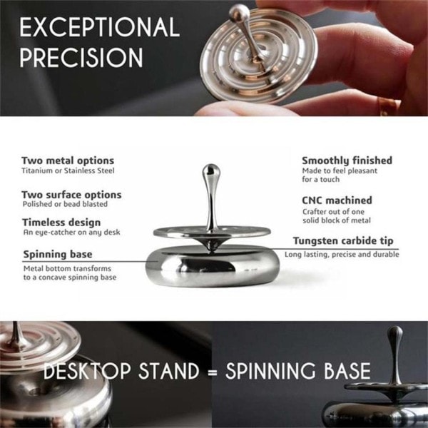 Spinning Topp Roterende Magnetisk Dekorasjon Desktop Droplets Spiner Leker