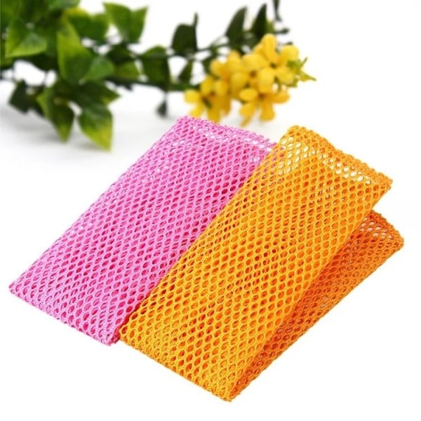 Mesh non-stick oppvaskklut mesh oppvask håndkle 2p mesh klut rengjøring skurepad
