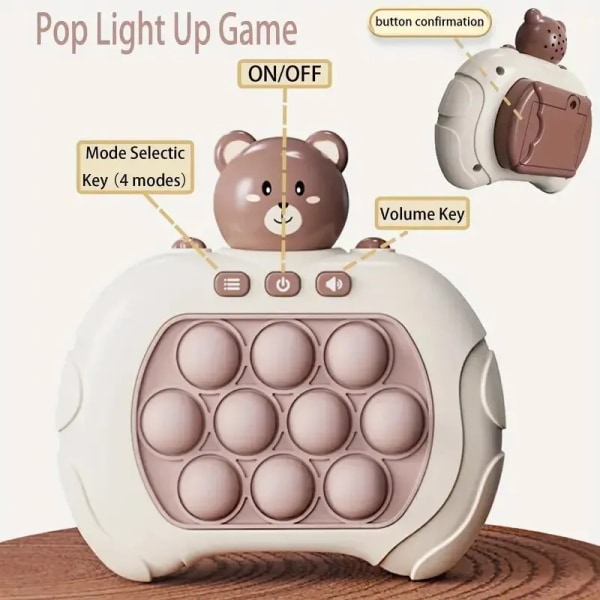 Pocket Spel För Barn, Quick Push Bubble Kompetitivt Spel Konsol Serie Kreativt Dekompression Spel Konsol