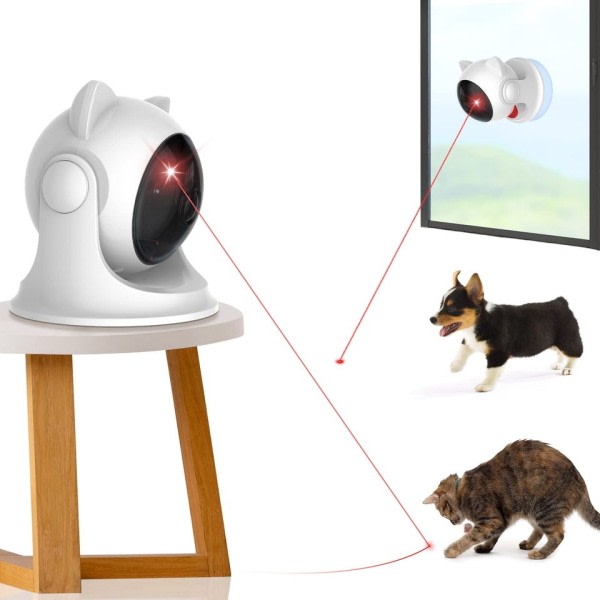 Automatisk Laser Katt Leksaker Interaktiv Smart Robot Valp Hund Kattunge Elektrisk Teaser leksak