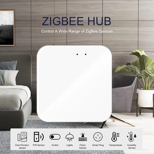 Tuya ZigBee 3.0 Smart Hub, Wireless/Wired Gateway Bridge for App Voice Remote Control