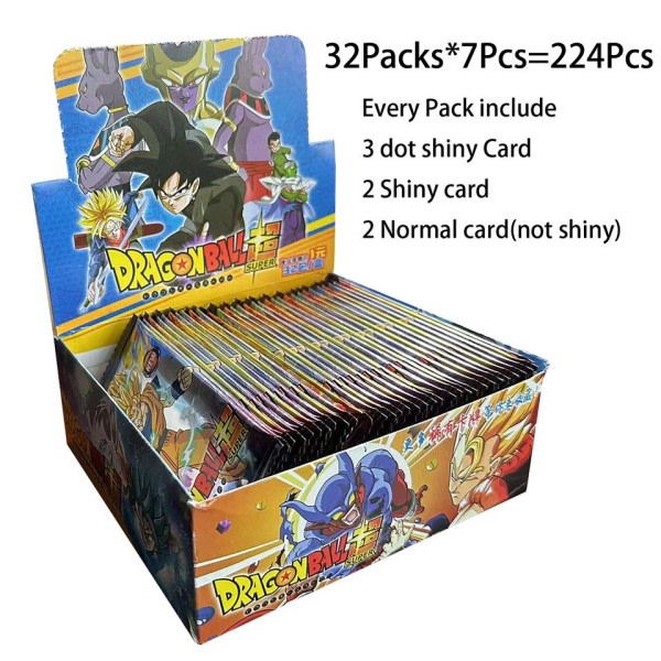 224 kort Dragon Ball Kort Samling Kort Anime Battle Carte för Barn Gåva leksak