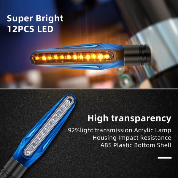 2 par Universal Motorcykel LED Sving Signal Lys Indikator Blinker Lys