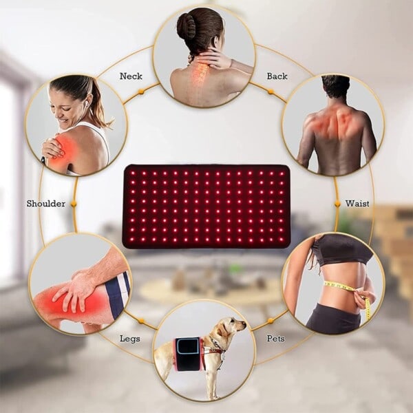 Flexibel Bärbar Wrap LED Terapi Stor Pad för rygg axel leder muskel smärta lindring