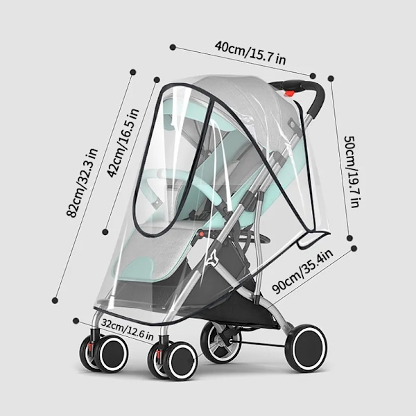 Universal Vatten Regnskydd Baby Bil Bärbar Universell Vattentät Regn Väder Sittvagn