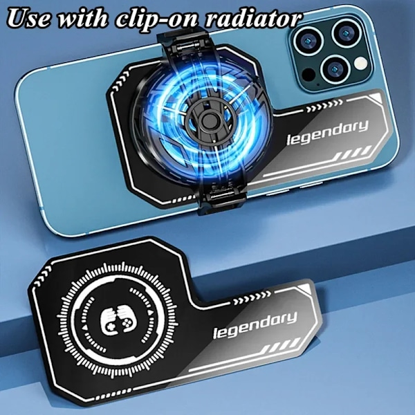 1 deler Mobil Telefon Kjøling Plate Kompatibel Magnetisk/ Back-clip Radiator Universal Mini Spill Kjøler Expand Area Radiating Sticker