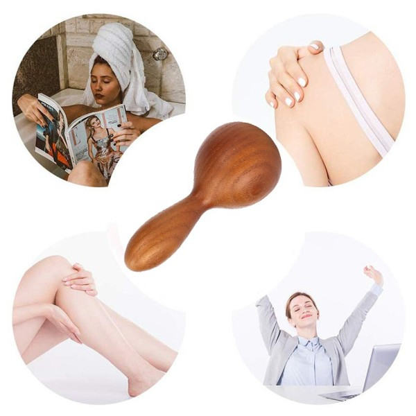 1st Handhållen Trä Massage Stick Lymphatic Drainage Massager Trä terapi Verktyg