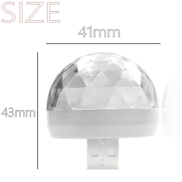 Led Apple USB Bil USB Ambient Light DJ RGB Mini Fargerik Musikk Lyd Grensesnitt Ferie Fest atmosfære