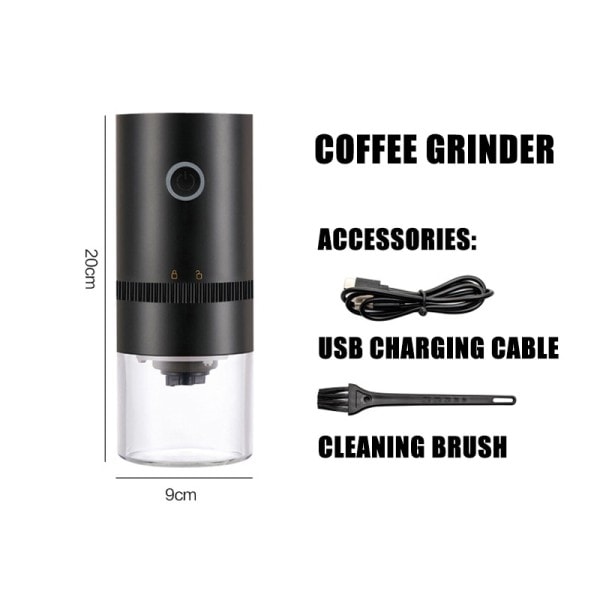 Bærbar Kaffe kvern Elektrisk USB Opladbar Hjem Utendørs  Blendere