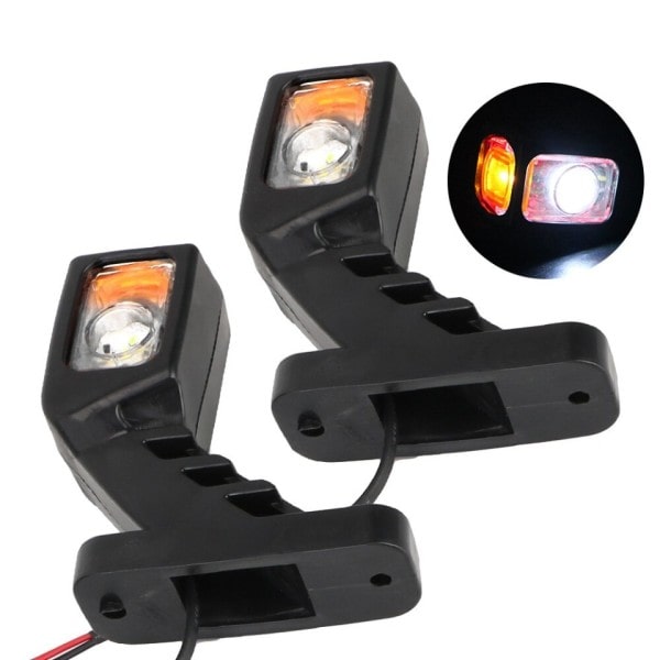LED Side Markering Lys Car-styling Bag Lys Montage Lastbil Lampe Hvid Rød Gul Indikator Lampe