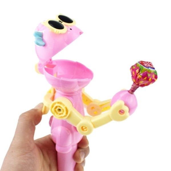 Kreativt Barn Spise Lollipops Robot Lollipop Candy Stativ Holder Pedagogisk Leketøy