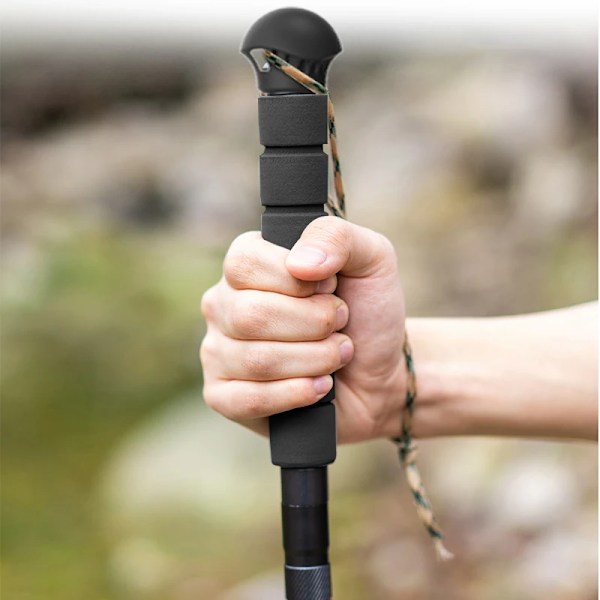 Høj kvalitet Trekking Stang Multifunktionel Aluminium Walking Sticks Ny Folding Udendørs Camping Vandre Stick Justerbar Ultralight Alpenstock