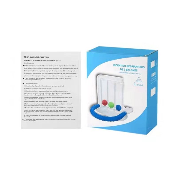 Lung funktion andning motionär 3 bollar andning tränare  Vital kapacitet lung funktion förbättring rehabilitering utrustning