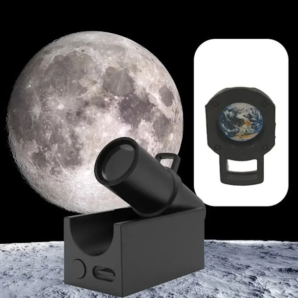 Måne Lampe Projektor Natt Lys Romantisk Måne Atmosfære Projektor For Månen Fantasy Lovers Par Selfie Soverom Dekor