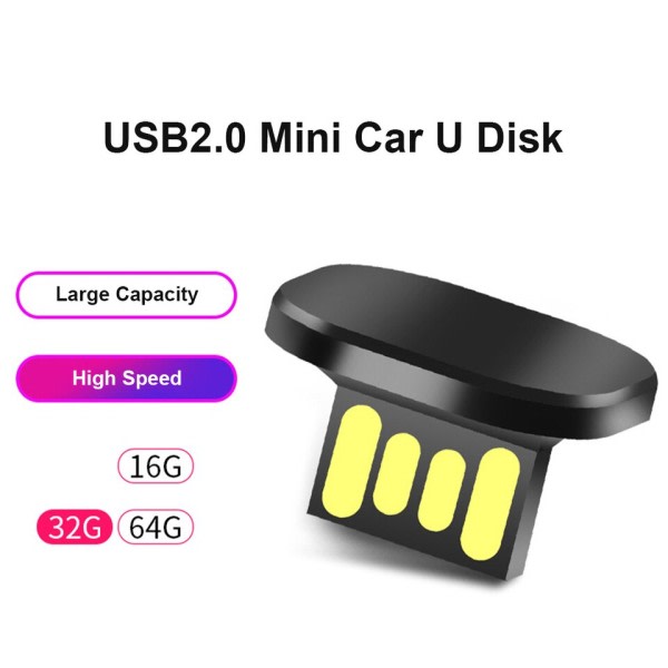 Sisäänrakennettu musiikki mini lyhyt auto U levy pendrive USB Flash asema muisti muistitikku USB2.0 lyhyt UDP Udisk siru 64 Gt