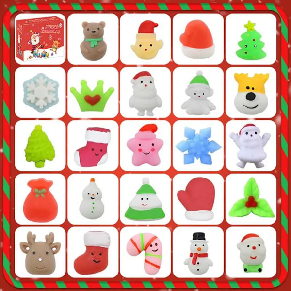 Advent kalender elastisitet jul advent kalendere mochi leker uvanlig juletema mochi plysj leketøy