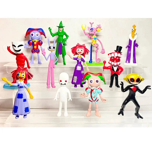12 stykker Digital Cirkus Figur Action PVC Model Høj kvalitet Legetøj Skrivebord Dekor Samling