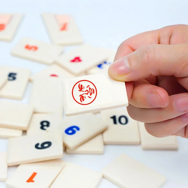 Hurtigt Moving Rummy Tile Klassisk Bræt Spil 2-4 Personer