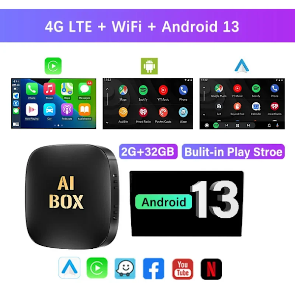Langaton Carplay Android Auto sovitin WiFi