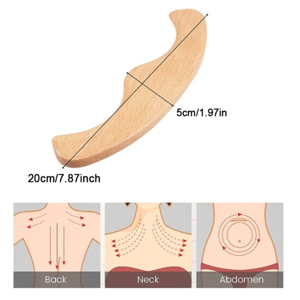 Træ Trigger Point Massage Gua Sha Værktøj Professionelt Lymphatic Drænage Værktøj