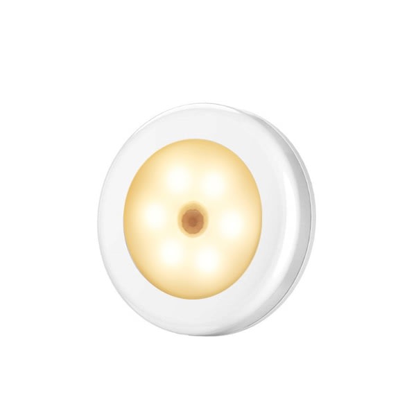 Trådløs Rund Bevegelse Sensor LED Natt Lys