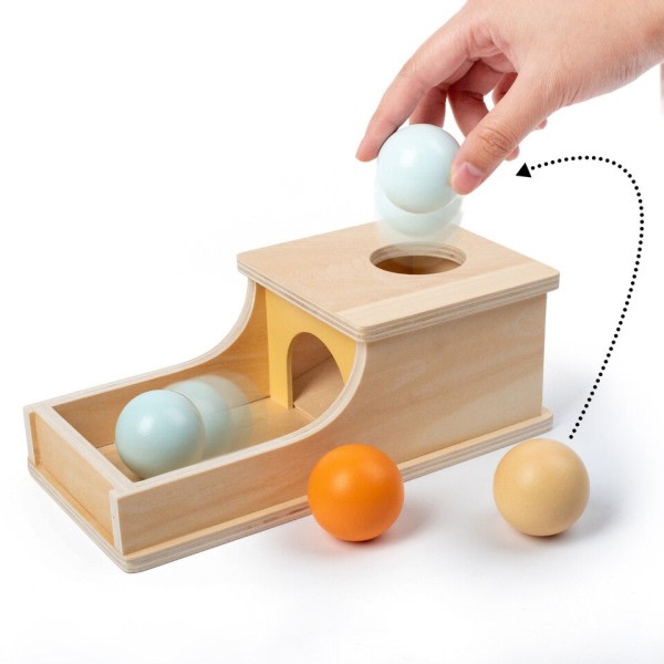 Barn pedagogisk leke barn montessori objekt permanens boks hammer boks macaron tre leker