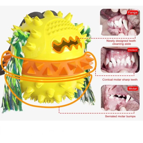 Hunde legetøj sugekop tygge legetøj til hunde skubbe bold kæledyr tænder rengøring hund tandbørste