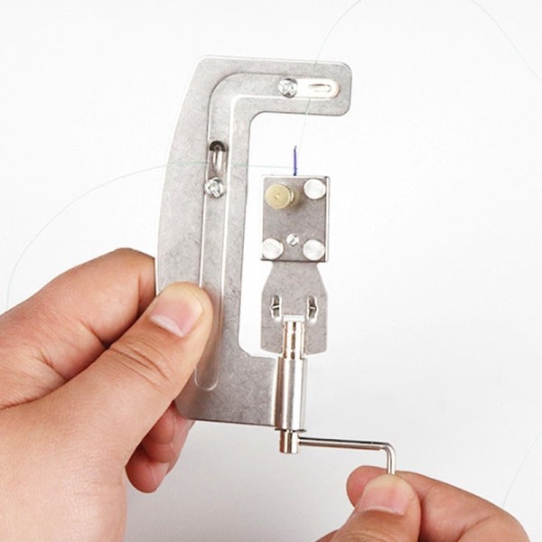 Fiskekrok Line Knutter Bærbar Semi Automatisk Fiske krok Rustfritt Stål Rask Knyting Tackle