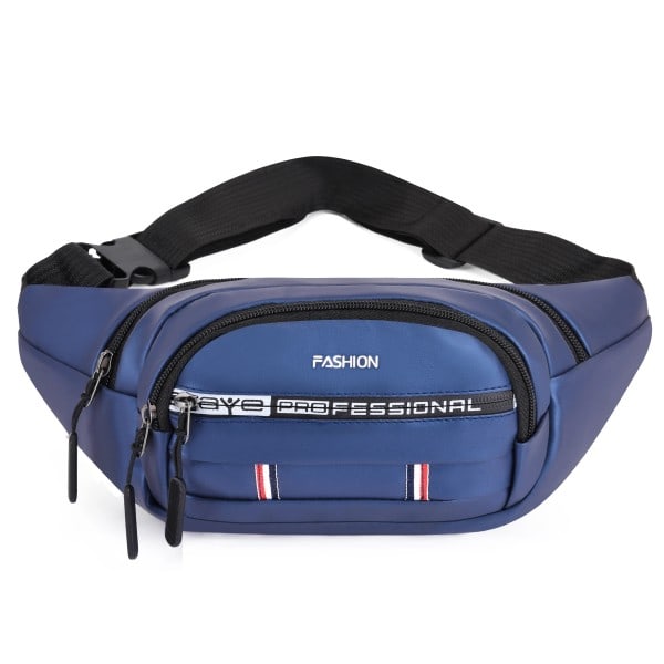 Menn's casual utendørs fanny pakke vanntett fanny pakke glidelås fanny pakke nylon sport fanny pakke