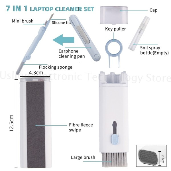 7-i-1 Computer Tastatur Cleaner Brush Kit Earphone Cleaning Pen