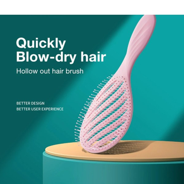 Hollow Out Hår Børste Hårbunn Massasje Kam Hår Styling Detangler