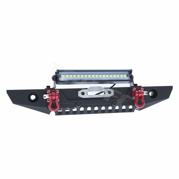 1 stk Justerbar Metal Forside Kofanger med lys stang til 1/10 RC Crawler Trax TRX4 Defender