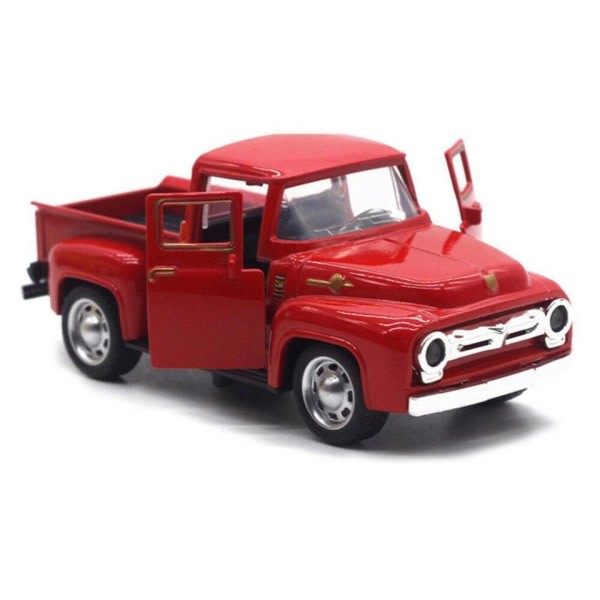 Punainen metalli kuorma-auto lelu vintage punainen mini pöytä koristelu
