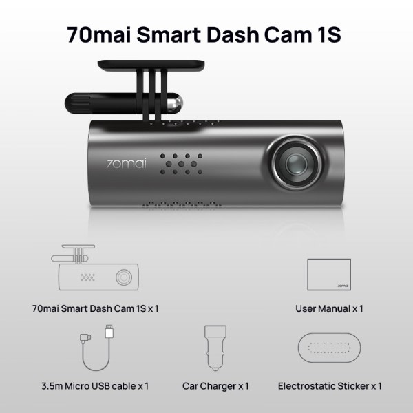 Voice Control HD Nat Vision Dash Kamera Optager