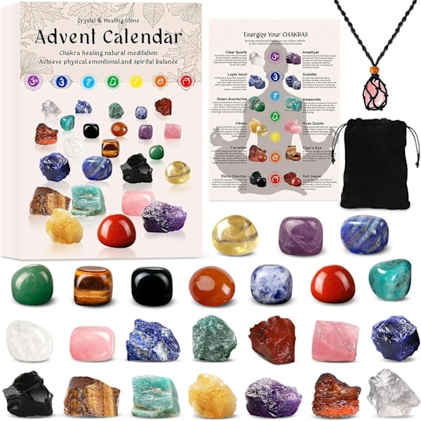 24-dele advent kalender krystaller 24 dage krystaller helbredende sten
