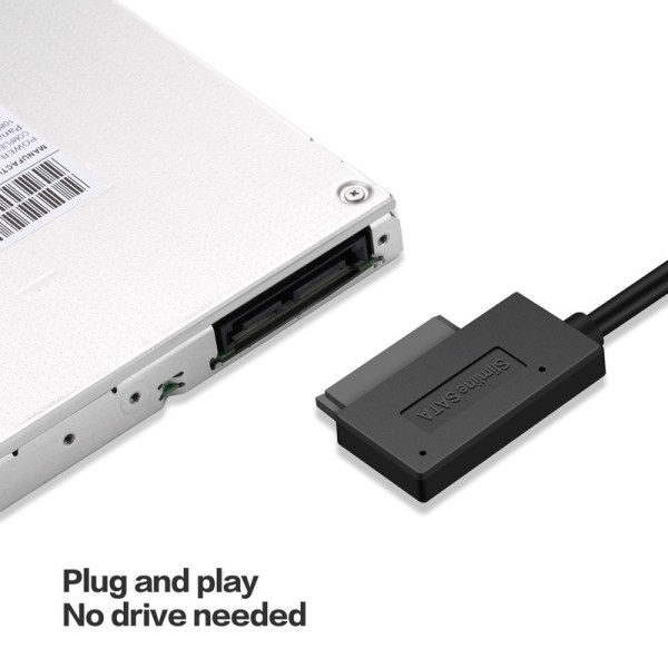 35 cm USB sovitin PC 6P+7P CD DVD ROM SATA USB 2.0 muunnin Slimline Sata 13 pin sovitin asema kaapeli
