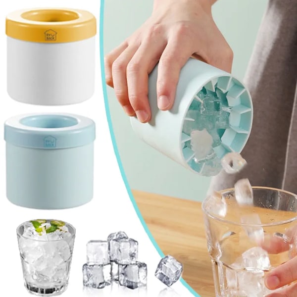 Silikon Is Terning Mold Rund Is Bøtte Sommer Hjemmelaget Gjør-det-selv Kjøleskap Frys Ismaskin Kreativ Is Terning Mold Barware Verktøy