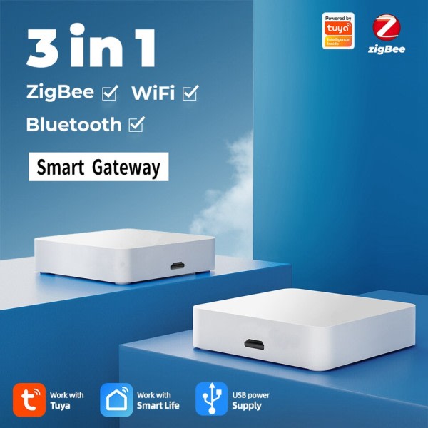 Multi-mode Gateway Hub Smart Home WiFi Bridge Bluetooth Mesh Smart Life Remote Control Works With Alexa Google Alice