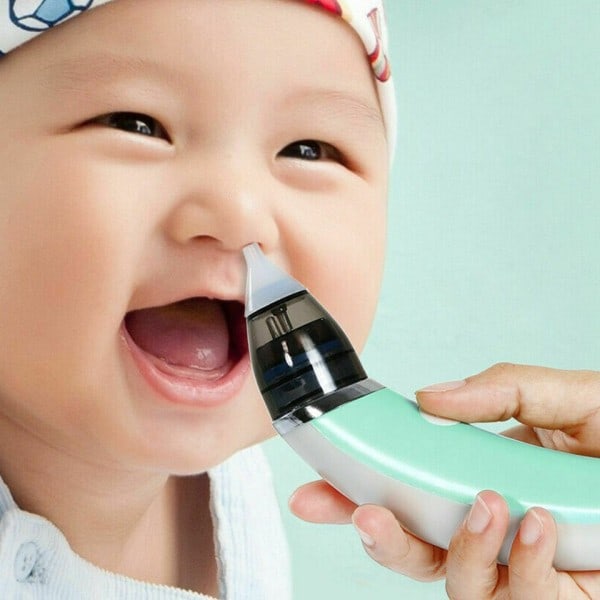 Elektrisk Baby Næseaspirator USB-genopladelig Næse Renser Snusning Udstyr Hygiejnisk Næse Snot renser med 2 Silicone Tip