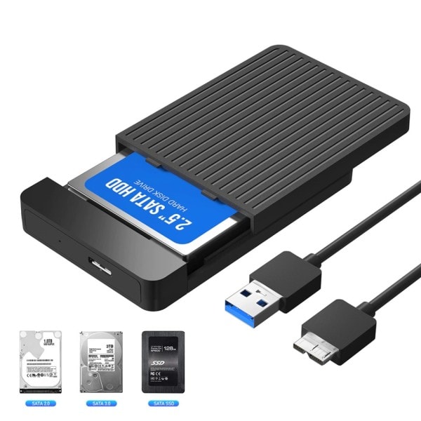 2,5 tommers USB3.0 Hard Drive Eske Ekstern hd deksel kabinett usb til sata harddisk boks lomme